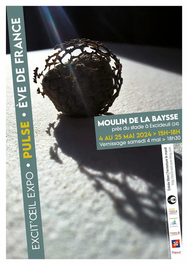 Affiche de l’exposition Pulse · Ève de France, Moulin de la Baysse, Excideuil