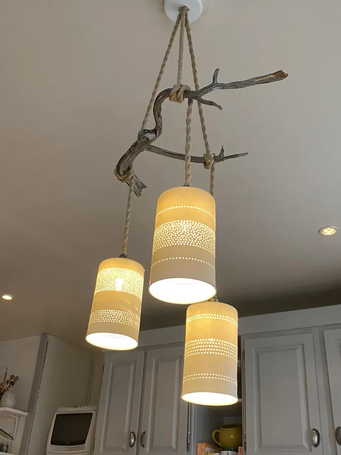 Suspension en porcelaine — référence LU-001