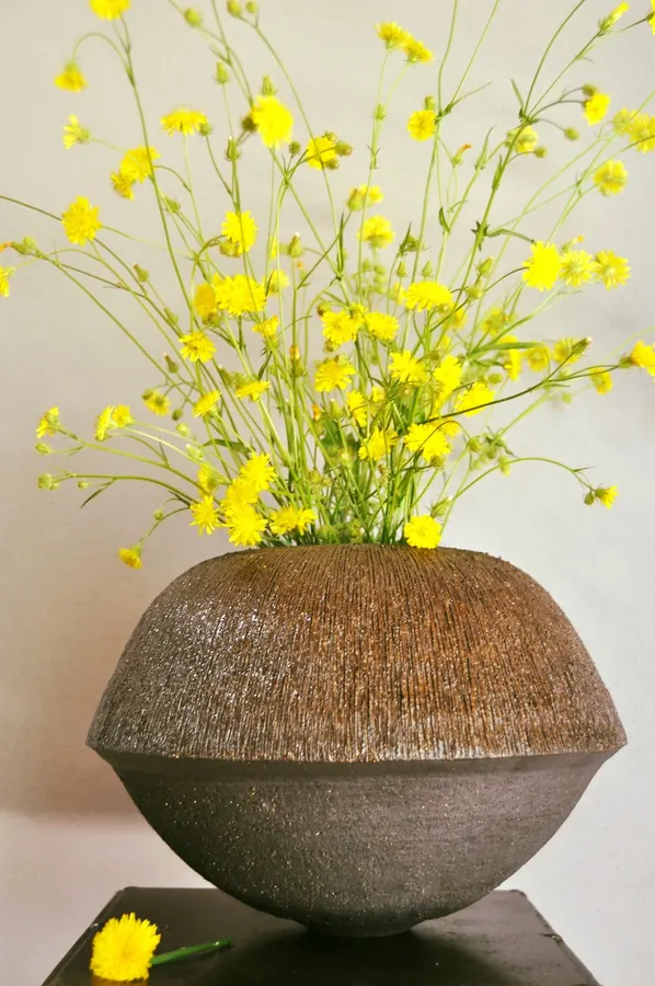 Vase ou pot couvert en grès — référence VC-009