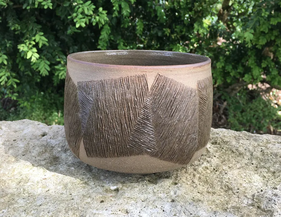 Vase ou pot couvert en grès — référence VC-024